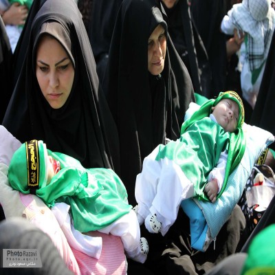 نذر ۱۰۰ هزار نفری مادران تهرانی در ورزشگاه آزادی/ برگزاری روضه علی‌اصغر (ع) در ۴۵ کشور